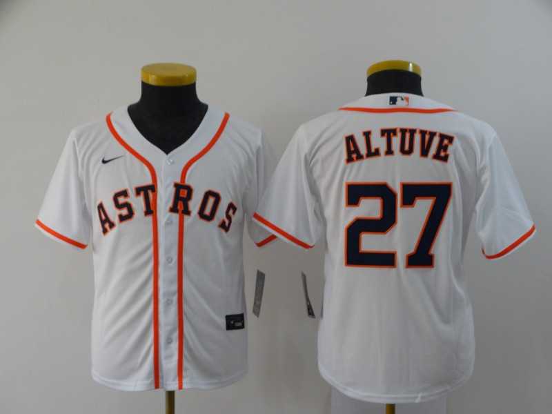 Youth Astros 27 Jose Altuve White 2020 Nike Cool Base Jersey,We sell and wholesale Youth Astros 27 Jose Altuve White 2020 Nike Cool Base Jersey on line form chian!